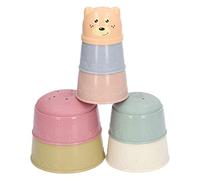 Qudinip Toddler Stacking Cups Educational Toy for Sensory Play and Learning for 1 to 3 Years Old Children - 7 Piece Colorful Plastic Set (Type 2)