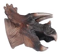 Qudinip Triceratops Puppet Rubber Durable Hand Painted Interactive Toys for Kids Halloween Party 6.3x6.3x5.1in