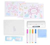 Qudinip Ultimate Light Board Kids Drawing Light Board 3D Colorful Doodle for Imaginative Play Soft Durable Design (Ocean Type)
