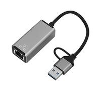 Qudinip USB C to Ethernet Adapter Compact and Portable for Laptops Tablets Mobile Phones Aluminum Alloy 1 Pack