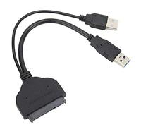 Qudinip USB3.0 to 2.5in HDD Adapter Cable High-Speed Data Transfer for External SSD Hard Disk, Durable Black, Lightweight, 1 X Data Cable