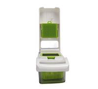 Qudinip Vegetable Chopper and Peeler Set with Stainless Steel Blades for Quick Kitchen Prep 32.2x11.3x11.3cm (White)