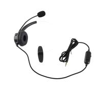 Qudinip Wired Trucker Headset Comfortable Mono Earphone with Noise Cancelling Microphone for Call Centers and Customer Service, 3.5mm Connection