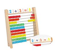 Qudinip Wooden Baby Abacus Rack Educational Counting Toy for Toddlers 100 Beads Math Skills Development