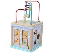 Qudinip Wooden Building Block Educational Toy for Children Improve Hand-Eye Coordination and Shape Matching 15x15x15cm