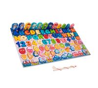 Qudinip Wooden Puzzles for Toddlers Bright Color Educational Number Shape Learning Toys for Early Education 1 X Puzzles Board (Fruit Traffic)