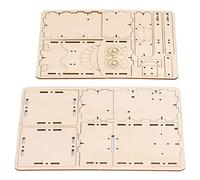 Qudinip Wooden Robot Fun Educational Puzzle for Kids, Coin Eating Function, Hands-On Learning Toy, Made of Beech