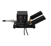 qudkdhs 2 Head Co2 Jet Machine with LED Lights, Adjustable Angle DMX 512 Control Co2 Fog Machine for DJ Concerts Parties Birthday Wedding