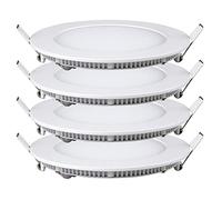 qudkdhs 4 Pack 2.5inch-8inch LED Downlight 3W-18W LED Lamp Spot Light 3000K/6000K Selectable Ultra Thin Flush Mount Ceiling Light for Bedroom Kitchen Round Panel Light
