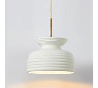 qudkdhs Adjustable Japanese Restaurant Hanging Lamp Modern Pendant Lighting Kitchen Island Chandelier Horizontal Stripes Design Illumination Suspension Pendant Lamp for Studio Bar Dinning Room(White)