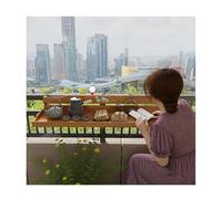 qudkdhs Balcony Railing Table, Wood Balcony Railing Table & Hanging Planter Shelf，Hanging Plant Shelf for Garden Balcony，Simple and Convenient，Easy Assembly(L120*W25cm/L47.2*W9.8in)