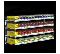 qudkdhs Clear Cigarettes Display Shelves for Stores, Acrylic Rectangular Cigarette Display Holder, Durable Automatic Cigarette Retail Rack,4 Layers,14 Columns