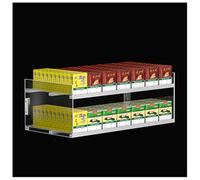 qudkdhs Clear Cigarettes Display Shelves for Stores, Acrylic Rectangular Cigarette Display Holder, Durable Automatic Cigarette Retail Rack,2 Layers,7 Columns