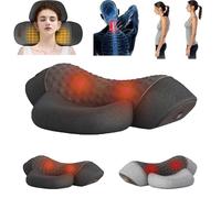 qudkdhs Core Hero 3-in-1 Neck Massage Pillow， Fisiorest 3 in 1 Neck Massager Pillow, Artuvate Fisiorest 3 in 1 Neck Massager(Massage + hot Compress + air Bag) Dark Gray