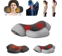 qudkdhs Core Hero 3-in-1 Neck Massage Pillow， Fisiorest 3 in 1 Neck Massager Pillow, Artuvate Fisiorest 3 in 1 Neck Massager(Massage + hot Compress + air Bag) Light Gray