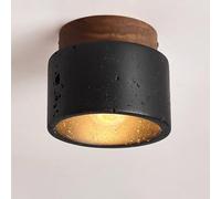 qudkdhs E26 Modern Simple Natural Black Travertine Ceiling Lights,Japanese Wabi-sabi Style Ceiling Lamp, Nordic Art Cream Style Ceiling Lamps for Bedroom Kitchen Living Room Entryway Hallway Foyer
