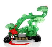 qudkdhs Feng Shui Ornaments Statues, Dragon Statue Green Jade, Chinese Lucky Dragon Ornament for Wealth & Success Jade Effect Decor Collectable As Gift, Decorations, The Best Business Gift for Home