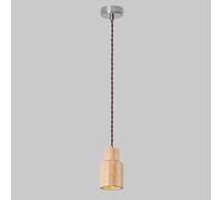 qudkdhs Modern Mini Pendant Light, Nordic Style Wooden Pendant Lighting Fixtures, Indoor Decoration Wood Hanging Ceiling Lamp for Farmhouse Dining Room Bedroom Living Room Hallway