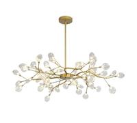 qudkdhs Nordic Firefly Sputnik Chandelier,Modern 45-Lights LED Branch Pendant Light Adjustable Indoor Hanging Ceiling Light with Glass Shade for Living Room(Glass Glass.Size,54 Light)