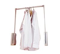 qudkdhs Pull Down Closet Rail, Adjustable Side Mount Pull Down Closet Rod, Soft Return To Save Space, Silver, Load Capacity 20KG (Size : 830-1150mm)