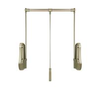 qudkdhs Pull Down Closet Rod,Hanging Lift Clothes Wardrobe Rail,Silent Buffer Closet Pull Down Rods,Adjustable Telescopic Lift with Return,Bearing Capacity 30 Kg(850-1200mm)