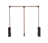 qudkdhs Pull Down Closet Rod,Pull Down Hanging Rail for Wardrobe,Silent Buffer Closet Pull Down Rods,Adjustable Telescopic Lift with Return,Bearing Capacity 30 Kg(540-690mm)