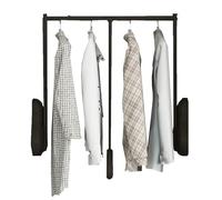 qudkdhs Pull Down Closet Rod, Retractable Large Capacity Closet Pull Down Rods Hanger, Suitable for Hallways, Entrances, Bedrooms, Closets, Balconies or Fitting Rooms (Color : Black, Size : 850-1150)