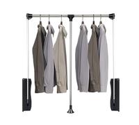 qudkdhs Pull Down Clothes Rail,Extendable Wardrobe Rod,Adjustable Telescopic Lift with Return,Wardrobe and Closet Clothing Storage,Space Saving (Size : 45-115cm)(60-83cm)
