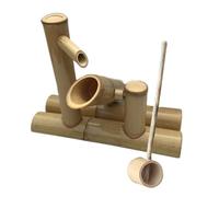 qudkdhs Standalone Zen Bamboo Fountain, Outdoor Water Landscape Decoration with Pump and Water Spoon, Japanese Rocking Water Fountain for Garden Backyard