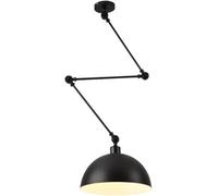 qudkdhs Swing Arm Pendant Light Hardwired Adjustable Ceiling Industrial Pendant Lighting Dome Hanging Lamp Vintage Rustic Farmhouse Chandelier for Kitchen Island Dining Room Bedroom Bar Cafe