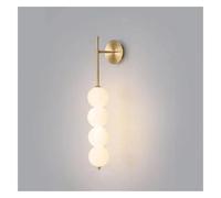 qudkdhs WDDJP Modern Vertical Wall Sconce Brass Gold Finish 4 Light Linear Fixture with Frosted Glass Globes Mid Century Lamp for Bathroom Vanity Bedroom Hallway Living Room