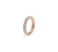 Qudo Eternity Big Memory Ring Stainless Steel Rose Gold PVD Coated, Stainless steel zirconia, No Gemstone