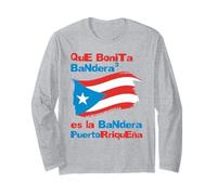 Qué Bonita Bandera Puerto Rico Pride Design Long Sleeve T-Shirt