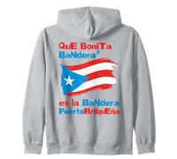 Qué Bonita Bandera Puerto Rico Pride Design Zip Hoodie