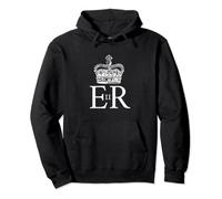 QUE%N ELIZA%BETH II, BRITISH MONARCH CYPHER, UNITED KINGDOM Pullover Hoodie