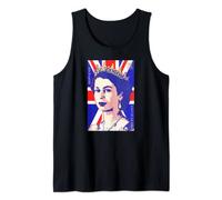 QUE%N ELIZA%BETH II, BRITISH MONARCH END OF AN ERA, UK FLAG Tank Top