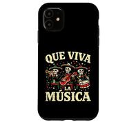 Que Viva la Musica Cinco De Mayo Skeleton Mariachi Band Tee Case for iPhone 11