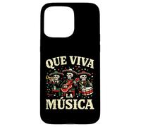 Que Viva la Musica Cinco De Mayo Skeleton Mariachi Band Tee Case for iPhone 15 Pro Max