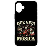 Que Viva la Musica Cinco De Mayo Skeleton Mariachi Band Tee Case for iPhone 16 Plus