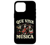 Que Viva la Musica Cinco De Mayo Skeleton Mariachi Band Tee Case for iPhone 16 Pro Max
