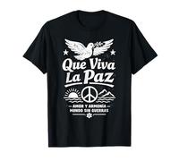 Que Viva La Paz Peace Dove Spanish Love Harmony Retro Unity T-Shirt
