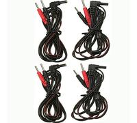 QUEAMBLER Tens Electrode Connection Cable DC 2.35 Male 2.0 mm with Female Connection (Pack of 4)