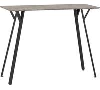 Seconique Quebec Bar Table In Grey Concrete Effect And Black Metal Legs