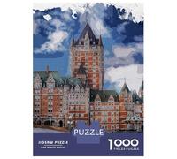 Quebec City 1000 Piece Jigsaw Puzzle, Historic Square Architecture, Weekend Hobby, Matte Printed Jigsaw, Family Night Game for Families, 70x50cm/1000pcs