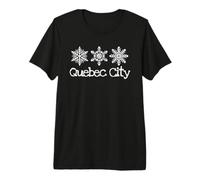 Quebec City Canada Frosty Snowflakes Winter Fest Carnival Premium T-Shirt
