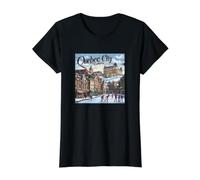 Quebec City Canada Value Graphic T-Shirt, Women, Black, M