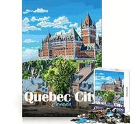 Quebec City Landscape Hard Jigsaw Puzzle for Adults 1000 Pieces Memory Lift Easy Leisure Image Assembly Artistic Gift (38x26cm)