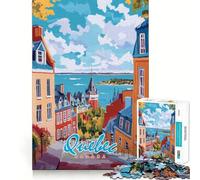 Quebec City Landscape Jigsaw Puzzle 1000 Piece for Adults Logic Boost Toy Together Fun Premium Edge Stylish Gift (38x52cm)