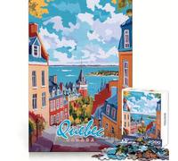 Quebec City Landscape Jigsaw Puzzle 1000 Piece for Adults Logic Boost Toy Together Fun Premium Edge Stylish Gift (38x52cm)