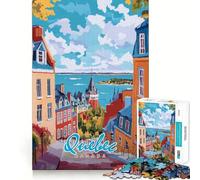 Quebec City Landscape Jigsaw Puzzles1000 Pieces Mind Skill Toy Soothing Play Precision Cut Art Collection Piece (50x75cm)